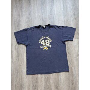 Vintage Y2K Old Time Hockey Buffalo Sabres #48 Briere NHL Blue XL Shirt Rare Tee